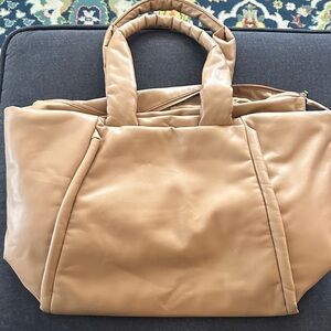 A New Day Stylish Tan Women’s Tote Bag - Soft Padded Carryall